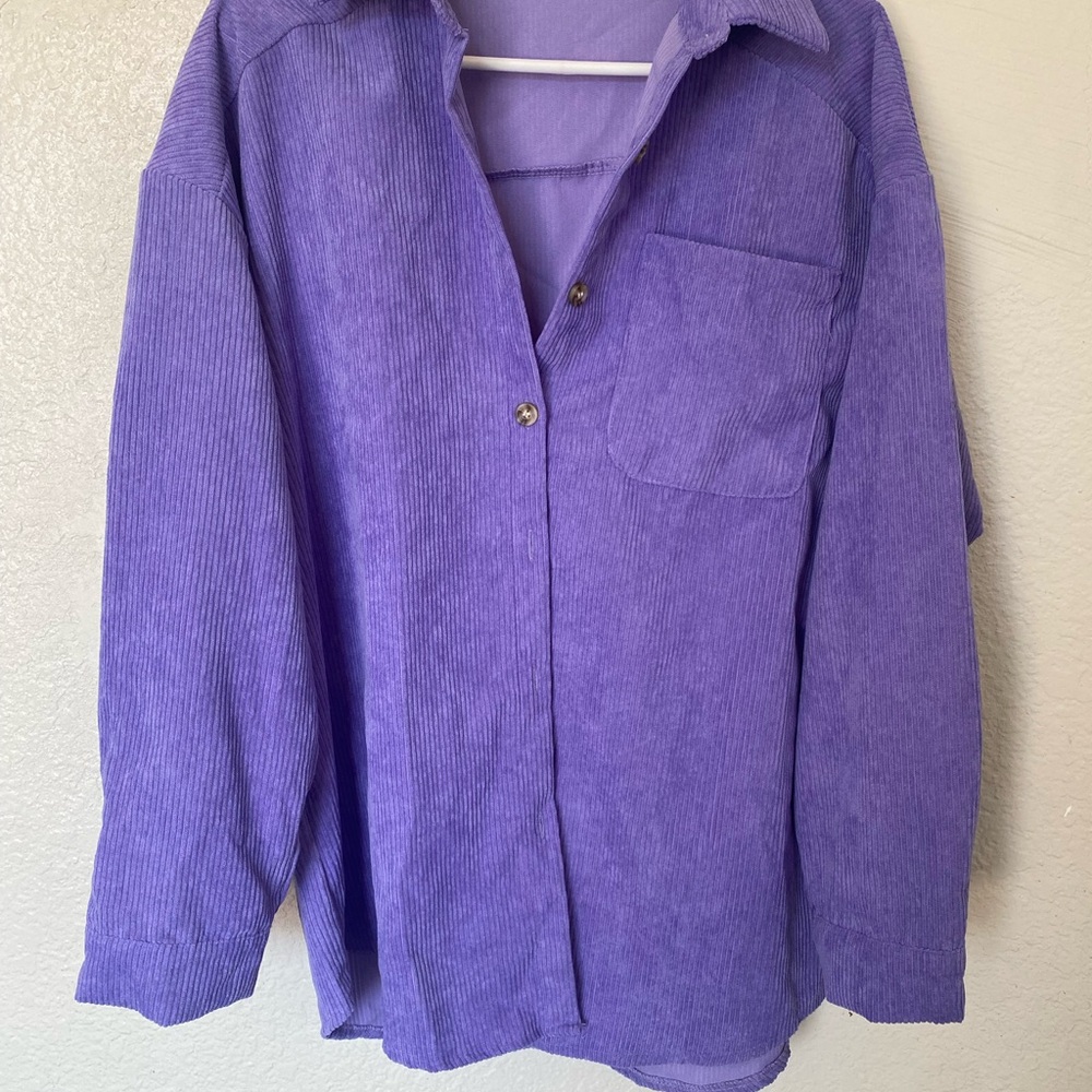 Purple Corduroy Women's Jacket